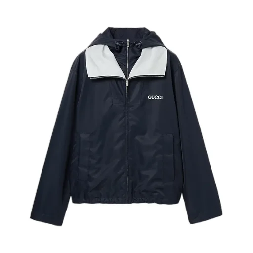 Nylon Twill Jacket With Patch