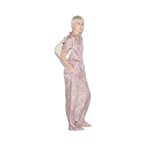 Printed Silk Twill Trousers