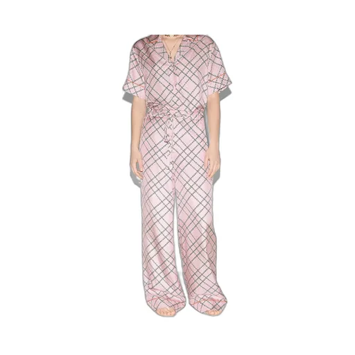 Printed Silk Twill Trousers