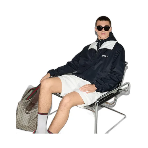 Nylon Twill Jacket With Patch