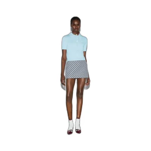 Wool Cashmere Polo Top