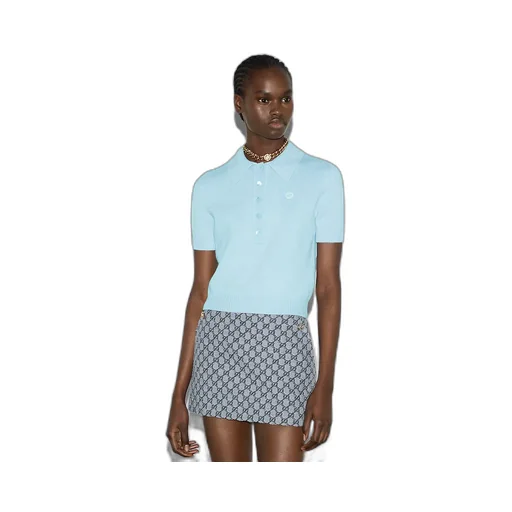 Wool Cashmere Polo Top