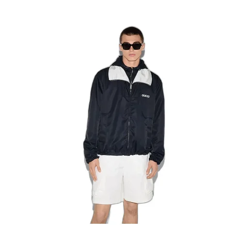 Nylon Twill Jacket With Patch