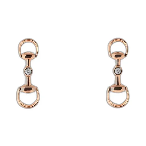 Gucci Horsebit Diamond 18K Earrings