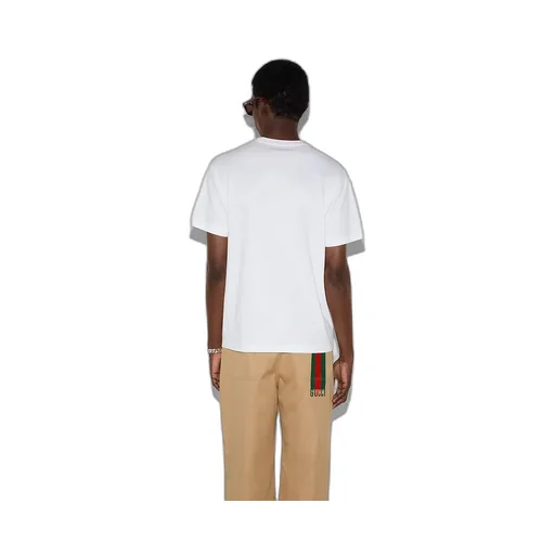 Cotton Jersey T-Shirt With Print