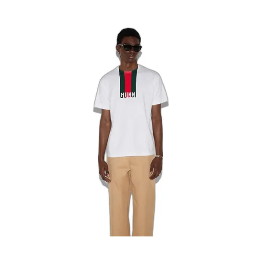 Cotton Jersey T-Shirt With Print