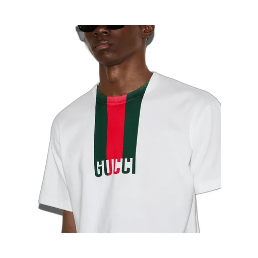 Cotton Jersey T-Shirt With Print
