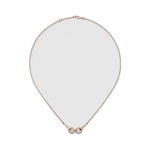 Gucci Horsebit Diamond 18K Chain Necklace