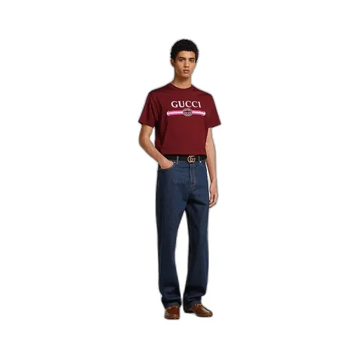 Cotton Jersey T-Shirt With Print
