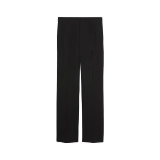 Wool Gabardine Pant With Embroidery
