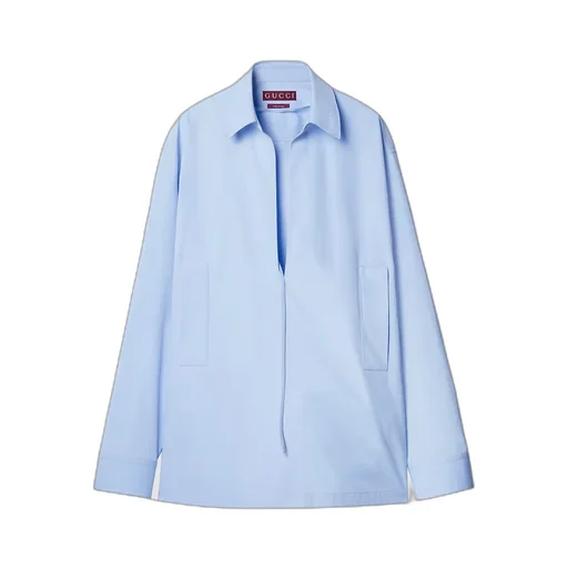 Embossed Cotton Poplin Shirt