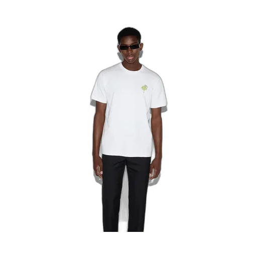 Cotton Jersey T-Shirt With Embroidery