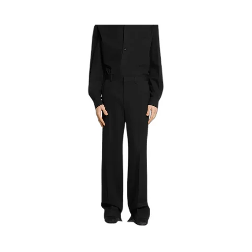 Wool Gabardine Pant With Embroidery