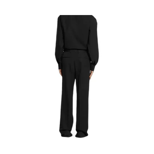 Wool Gabardine Pant With Embroidery