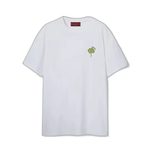 Cotton Jersey T-Shirt With Embroidery