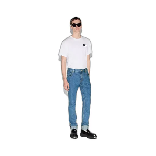Tapered Fit Denim Trousers