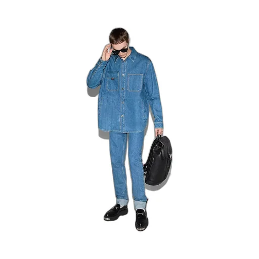 Tapered Fit Denim Trousers