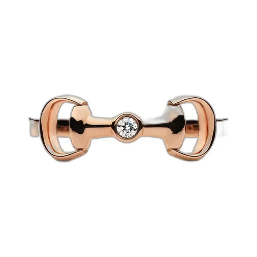 Gucci Horsebit Diamond 18K Ring