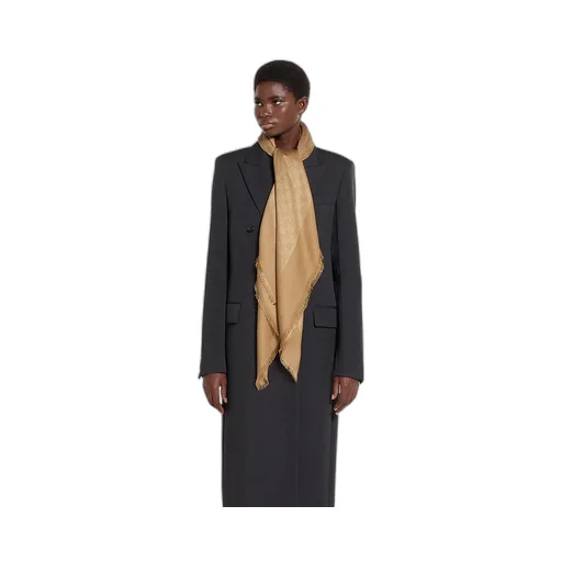 Gg Silk Cotton Jacquard Shawl