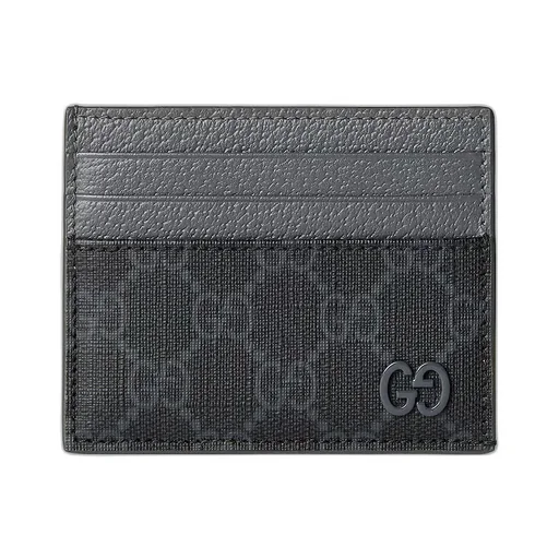 Bi-Colour Card Case With Gg Detail