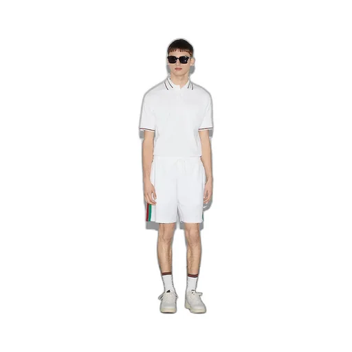 Gg Terry Cloth Short With Web