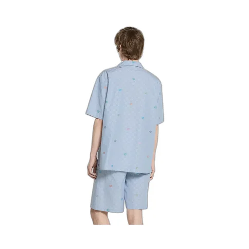Striped Cotton Bowling Shirt