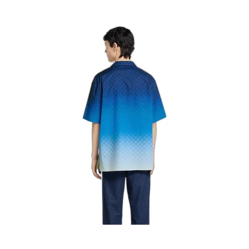 Printed Cotton Poplin Bowling Shirt