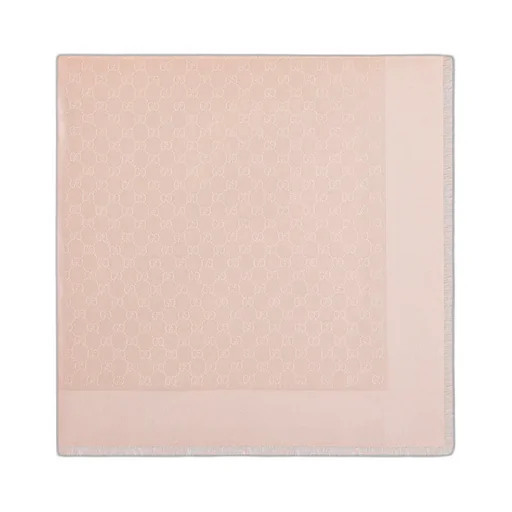 Gg Cotton Silk Jacquard Shawl
