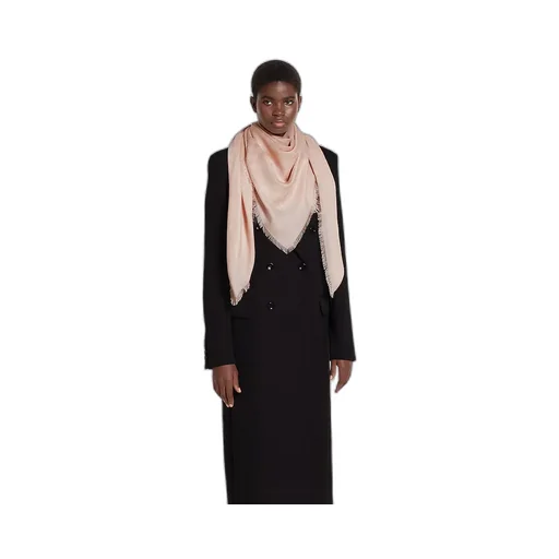 Gg Cotton Silk Jacquard Shawl