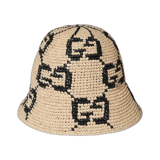 Gg Straw Cloche Hat