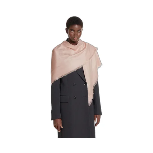Gg Cotton Silk Jacquard Shawl