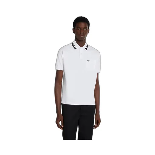 Cotton Piquet Polo Shirt With Embroidery