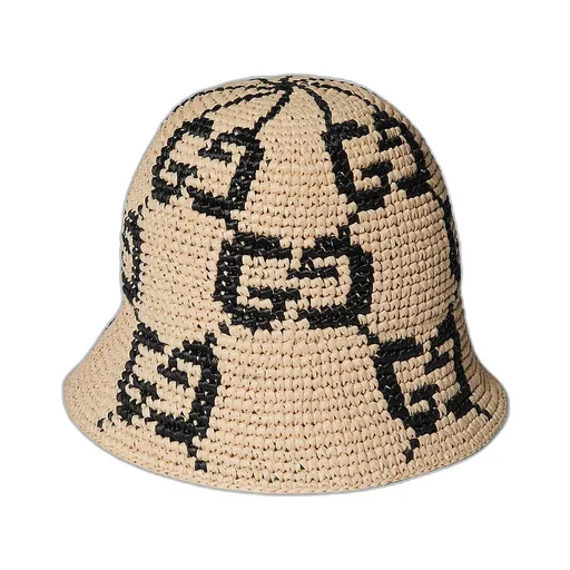 Gg Straw Cloche Hat