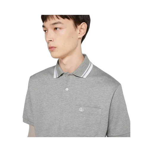 Cotton Piquet Polo Shirt With Embroidery