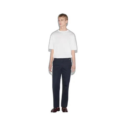 Double Cotton Twill Pant With Web