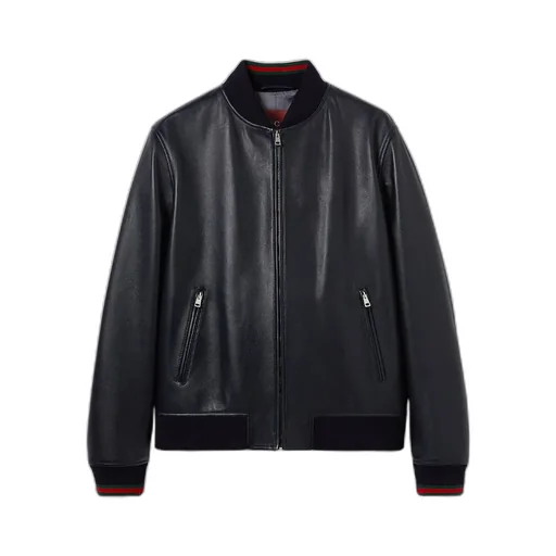 Nappa Leather Zip Jacket