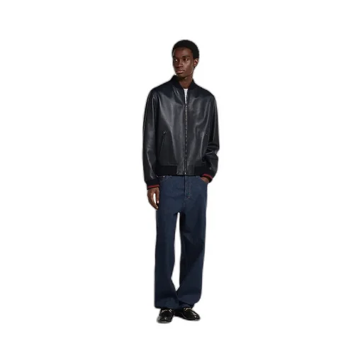 Nappa Leather Zip Jacket