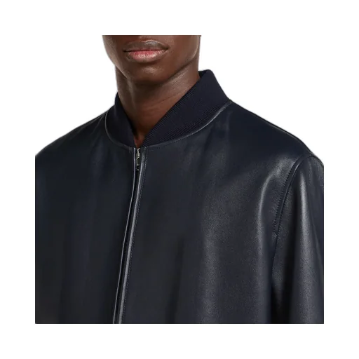 Nappa Leather Zip Jacket