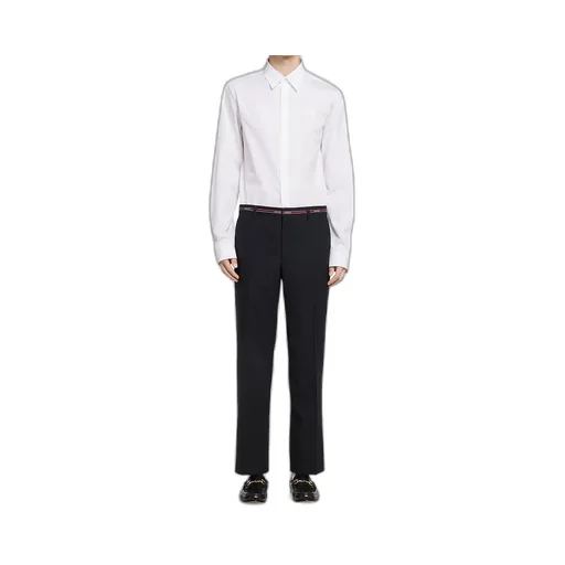 Wool Pant With Selvedge Detail