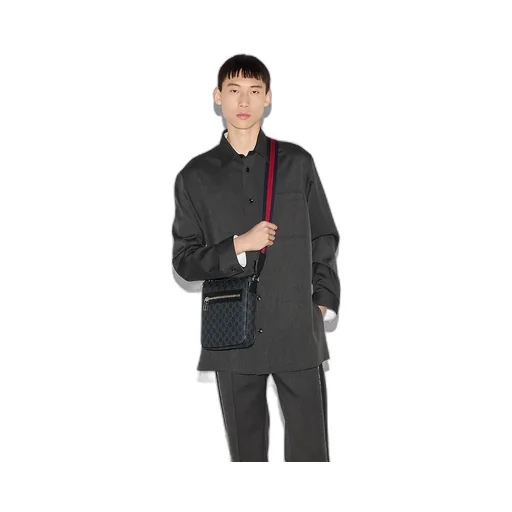 Gg Black Small Messenger Bag