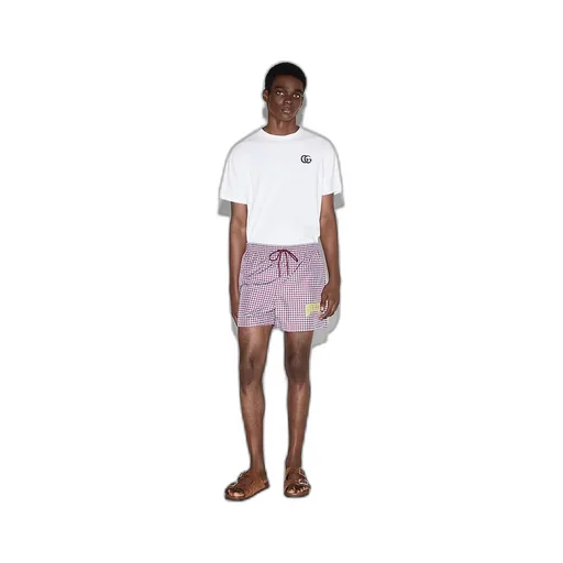 Printed Poplin Tech Swim Shorts