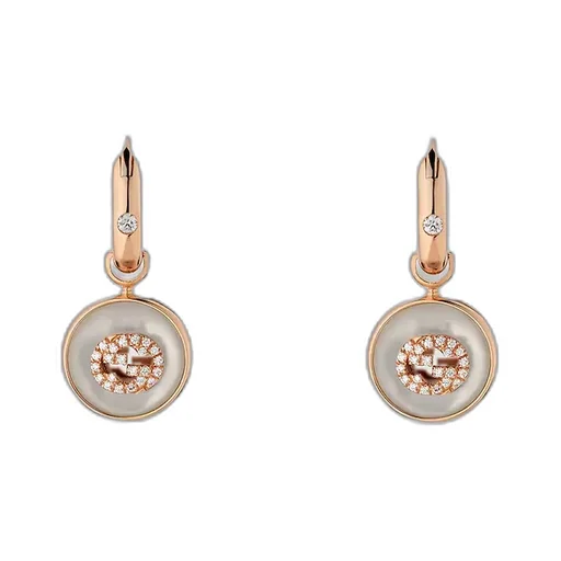 Gucci Interlocking Diamond 18K Earrings