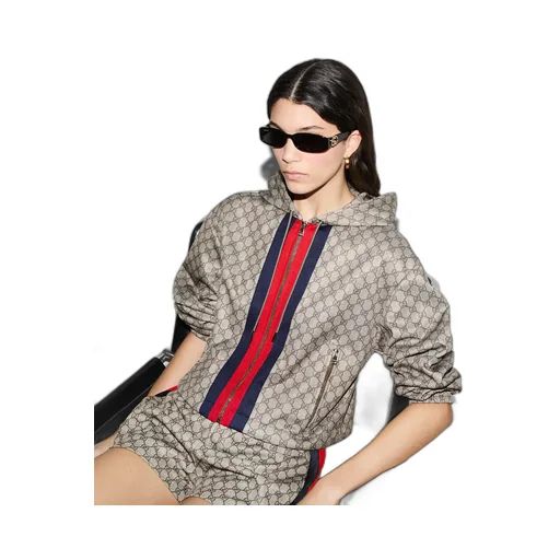 Gg Technical Jersey Zip Jacket