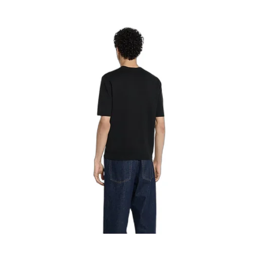 Silk Cotton T-Shirt With Gucci Intarsia