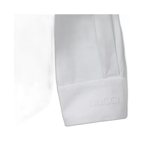 Cotton Poplin Shirt With Gucci Detail