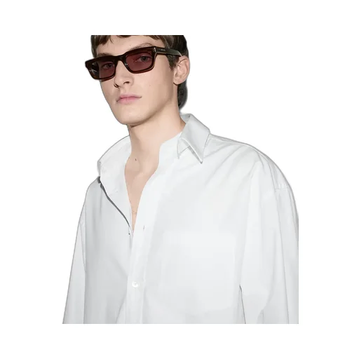 Cotton Poplin Shirt With Gucci Detail