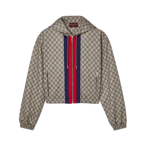 Gg Technical Jersey Zip Jacket