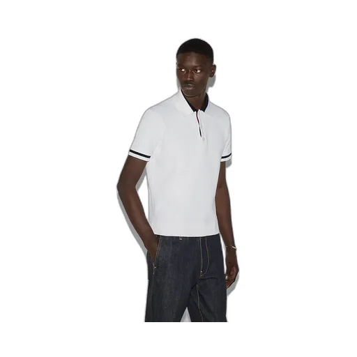 Knit Cotton Polo Shirt With Intarsia