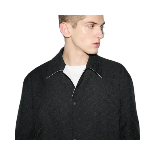 Reversible Gg Polyester Jacket