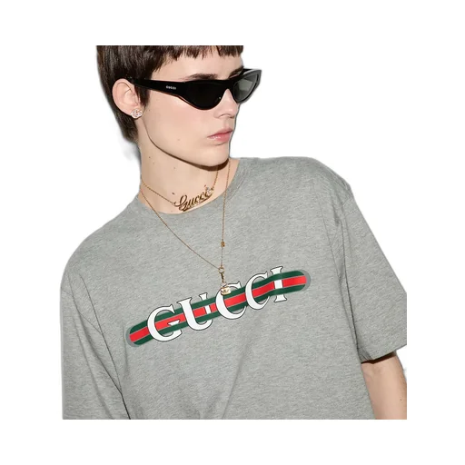 Cotton Jersey T-Shirt With Print